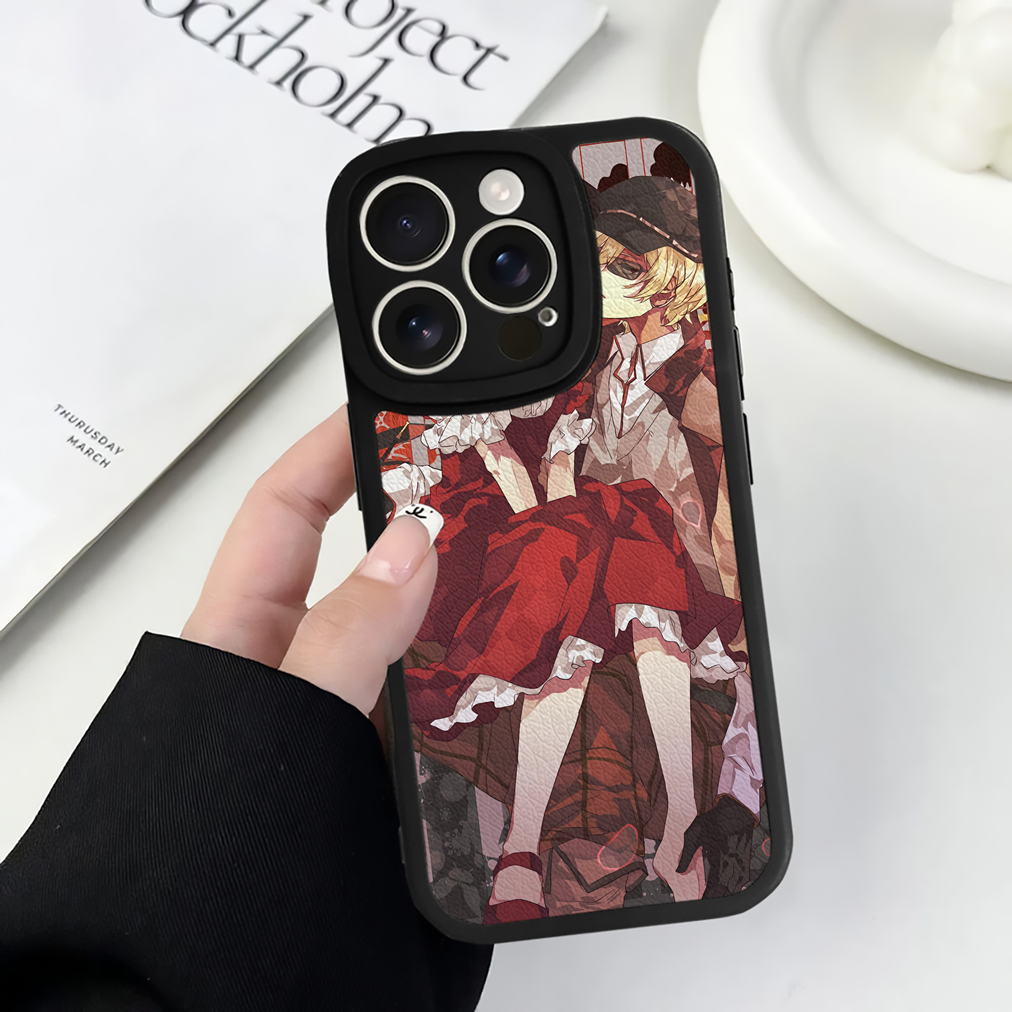 （画像用） 文豪ストレイドッグス Bungo Stray Dogs 【iPhone 16シリーズ対応】シリコンスマホケース（レザー調） 材質：シリコン
